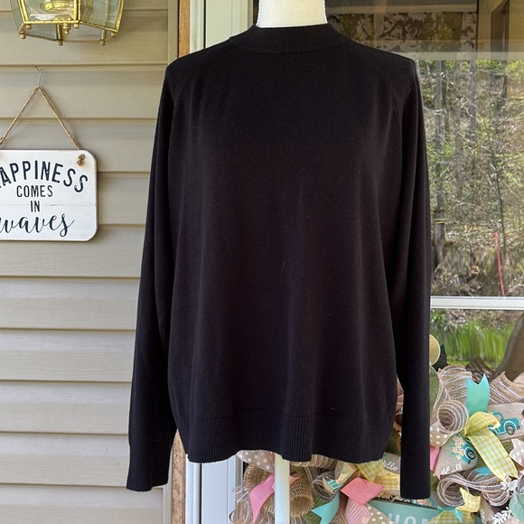 Flawless! Stitches in June Perfectly Black Faux-turtleneck Sz 1X, Full coverage - Picture 5 of 10